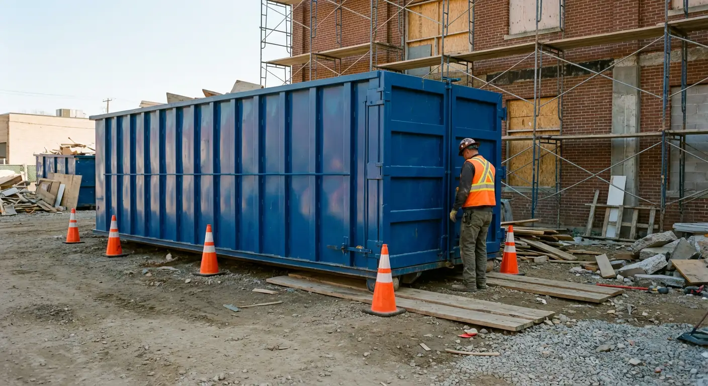Safety inspection of dumpster placement site in Garland, TX