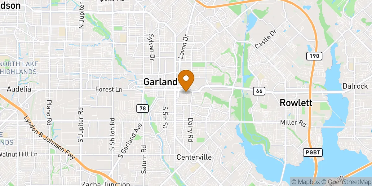 neighborhood map in Garland, TX