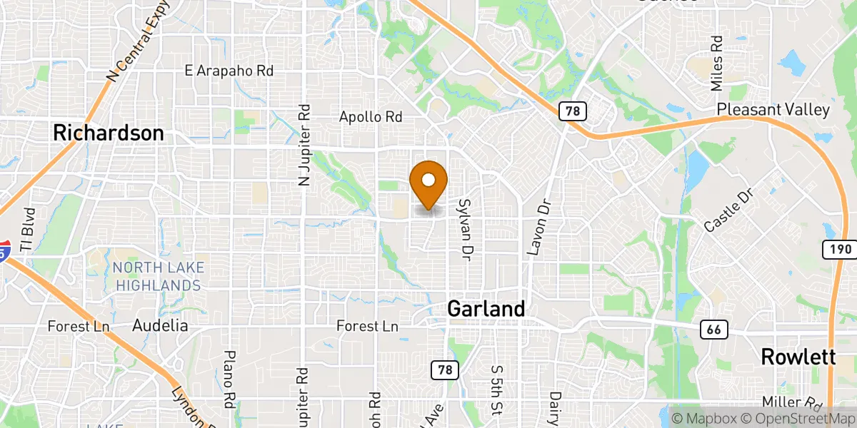 Garland neighborhood map in Garland, TX