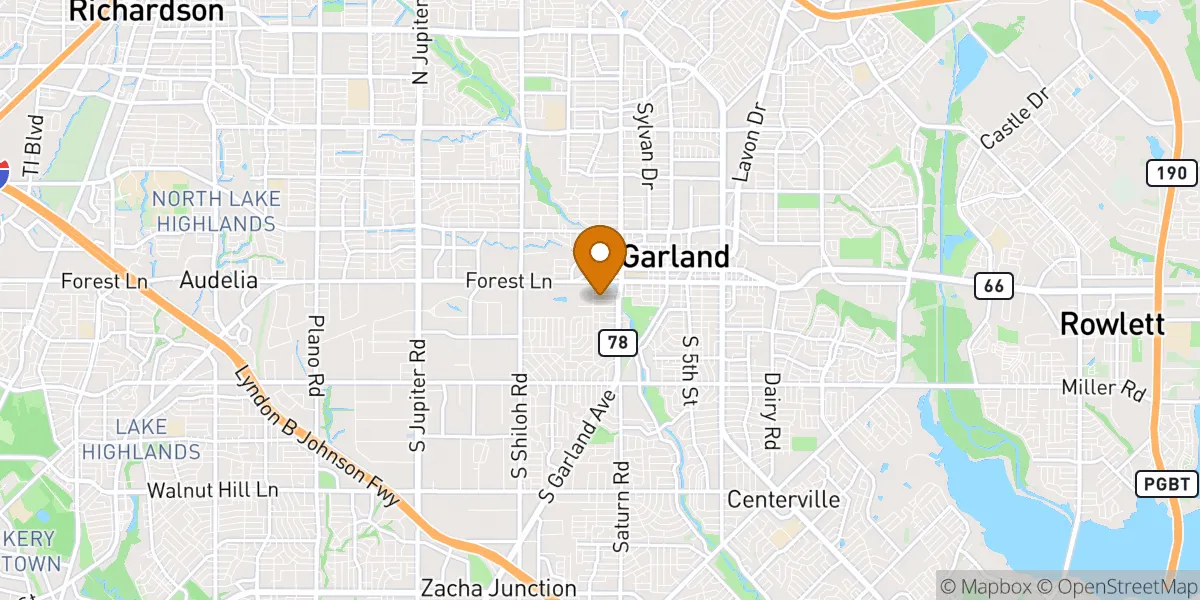  neighborhood map in Garland, TX