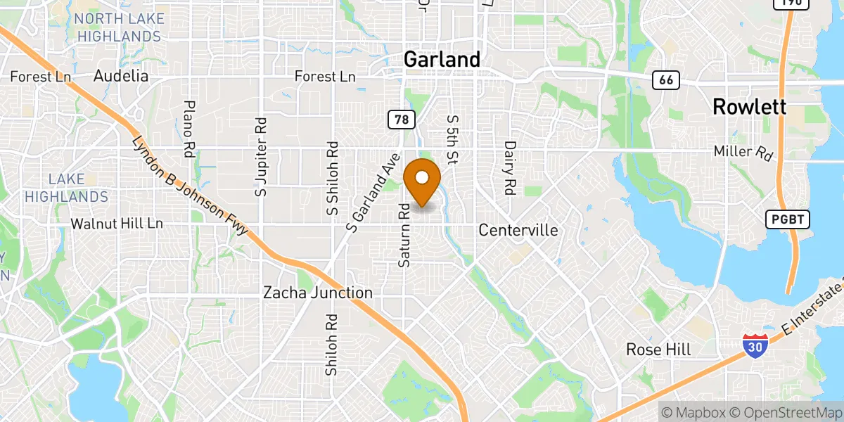  neighborhood map in Garland, TX