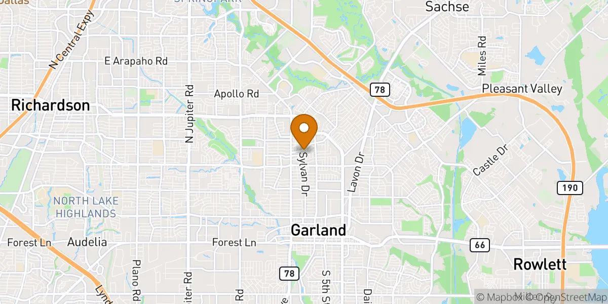  neighborhood map in Garland, TX