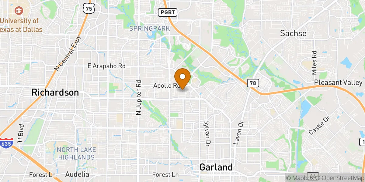 neighborhood map in Garland, TX